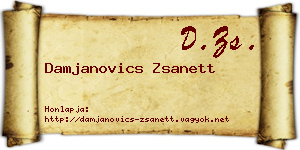 Damjanovics Zsanett névjegykártya