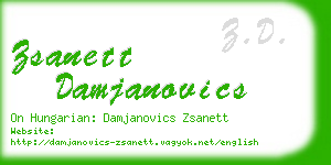 zsanett damjanovics business card